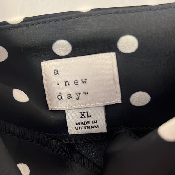 Asymmetrical Midi Slip Dress - A New Day Black Polka Dots - Picture 10 of 10